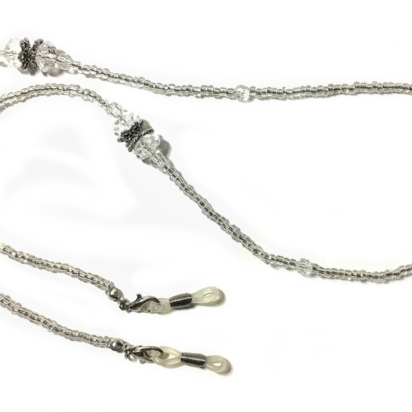 Cased Glass & Crystal Beads Eyeglass Chain - Picture 2 of 2